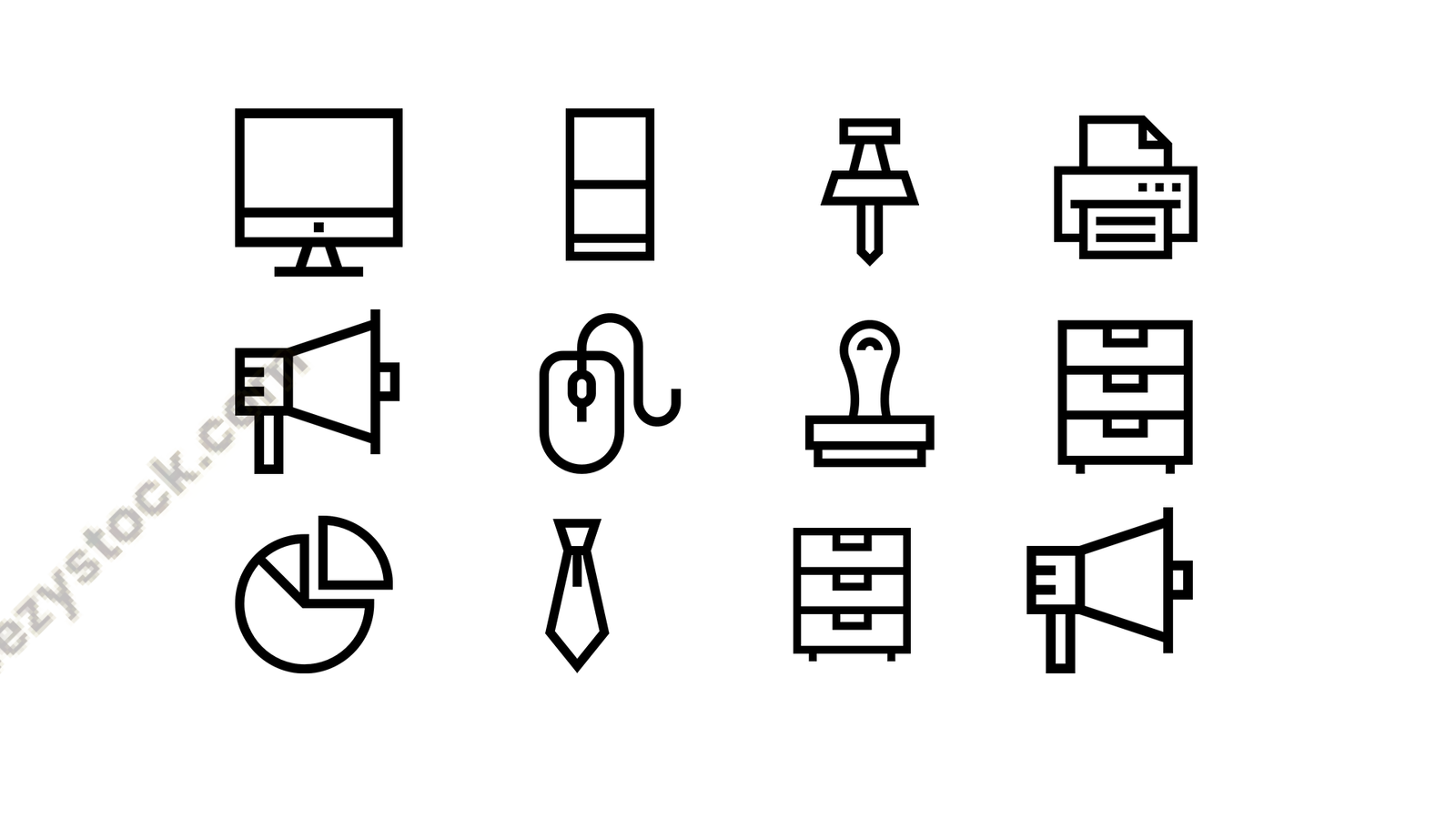 Download Free Free Black Office Icons loading=