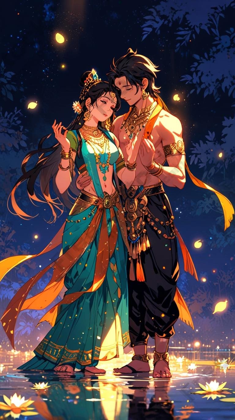 Download Free Radha Krishna love wallpaper loading=