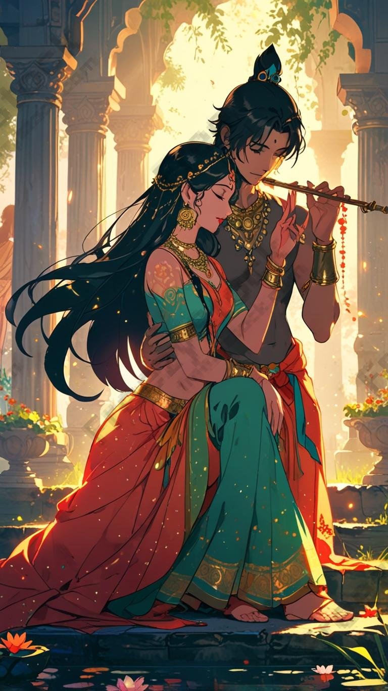 Download Free Radha Krishna mobile wallpaper loading=