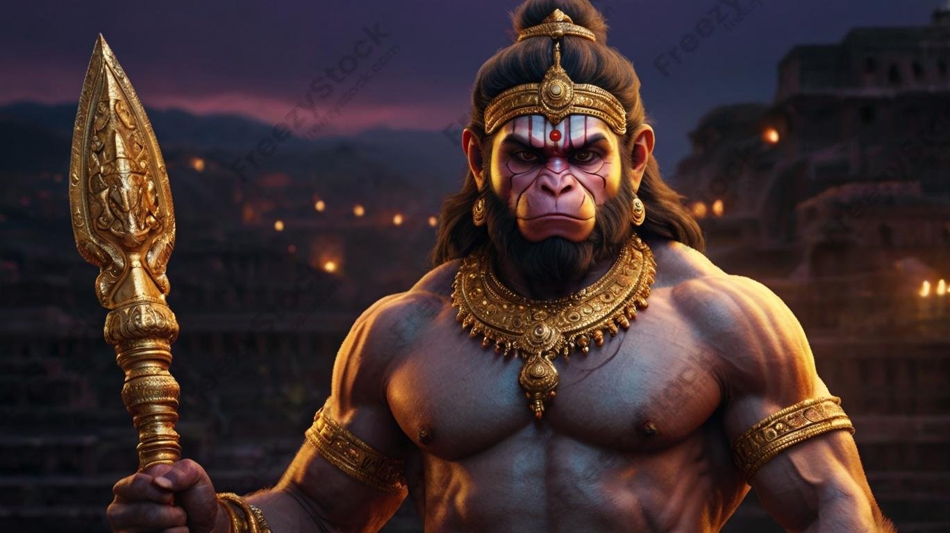 Download Free Free iPhone Hanuman wallpaper loading=