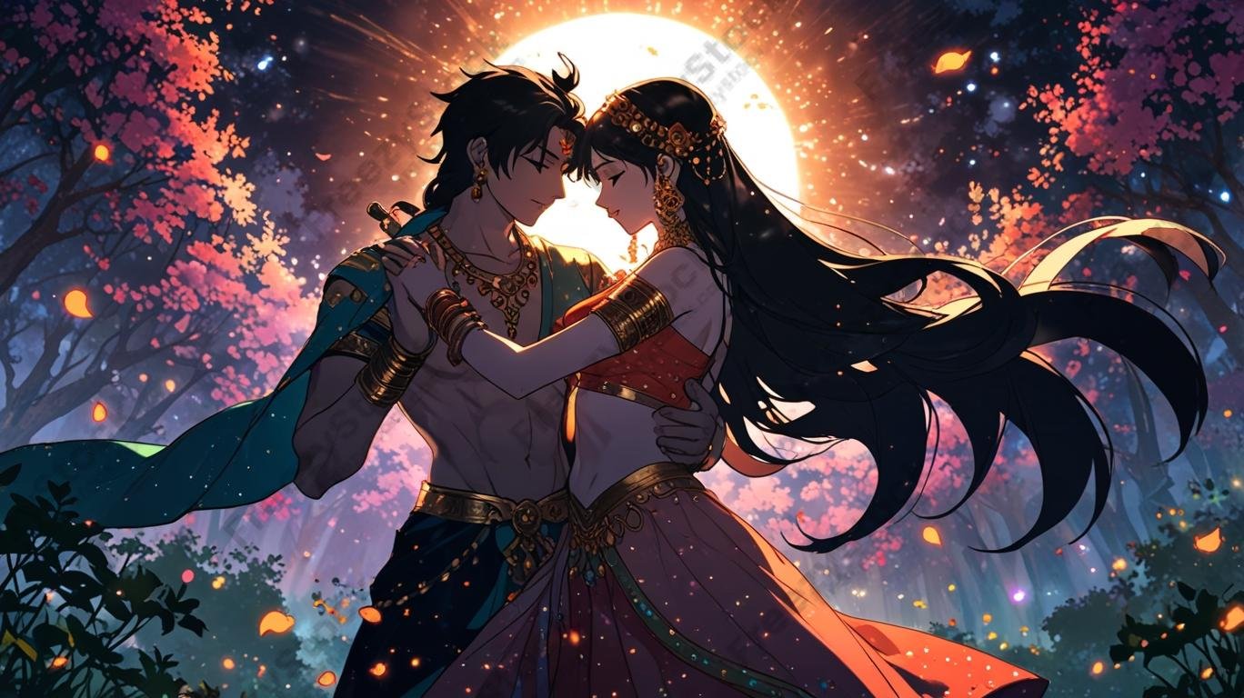 Download Free attractive radha krishna wallpaper loading=