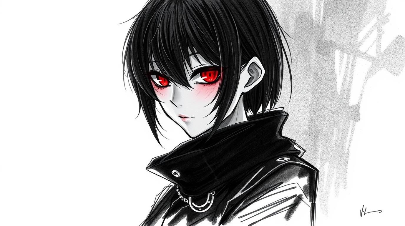Download Free Dark Anime Girl wallpaper loading=