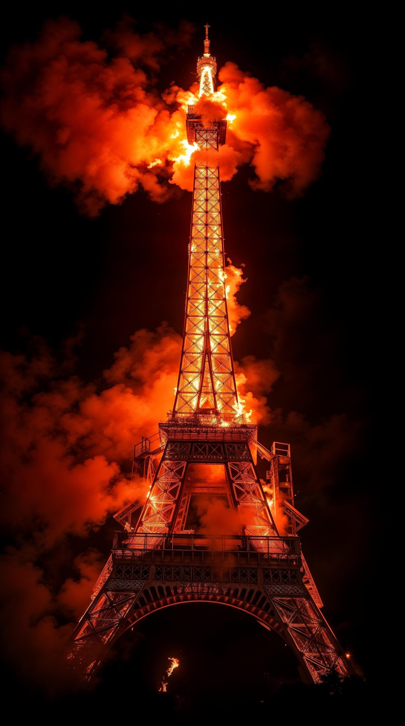 Download Free Eiffel tower Dark wallpaper for Iphone