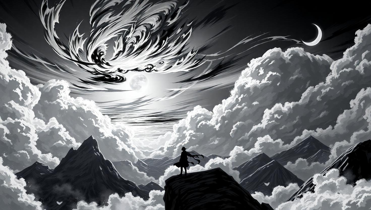 Download Free Black and white wallpaper dekstop loading=