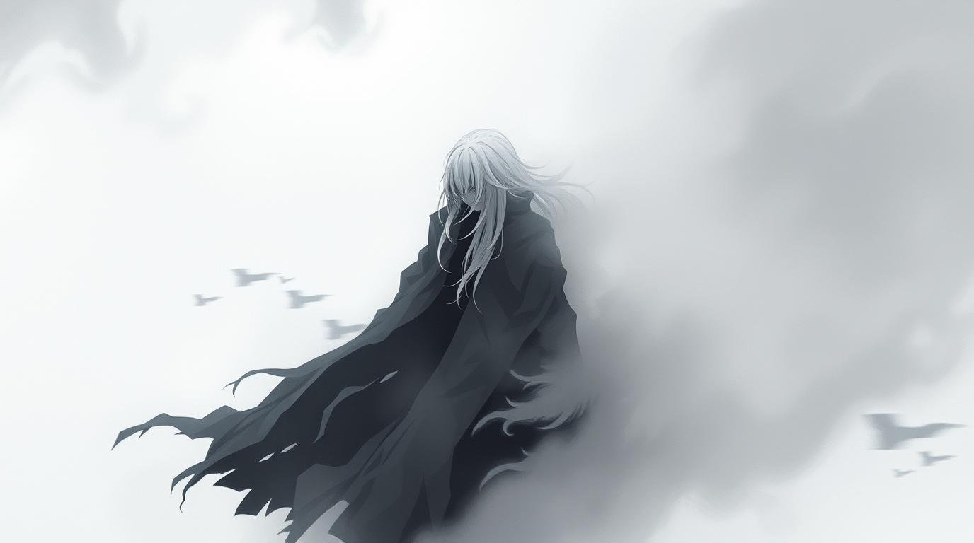 Download Free Anime white and black wallpaper HD loading=