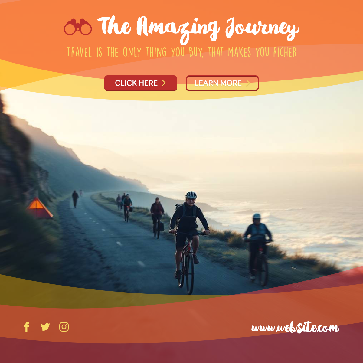 Download Free travel social media post template loading=
