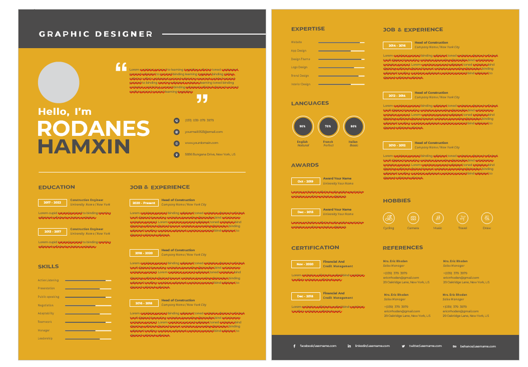 Download Free Corporate CV Template for Students 2025