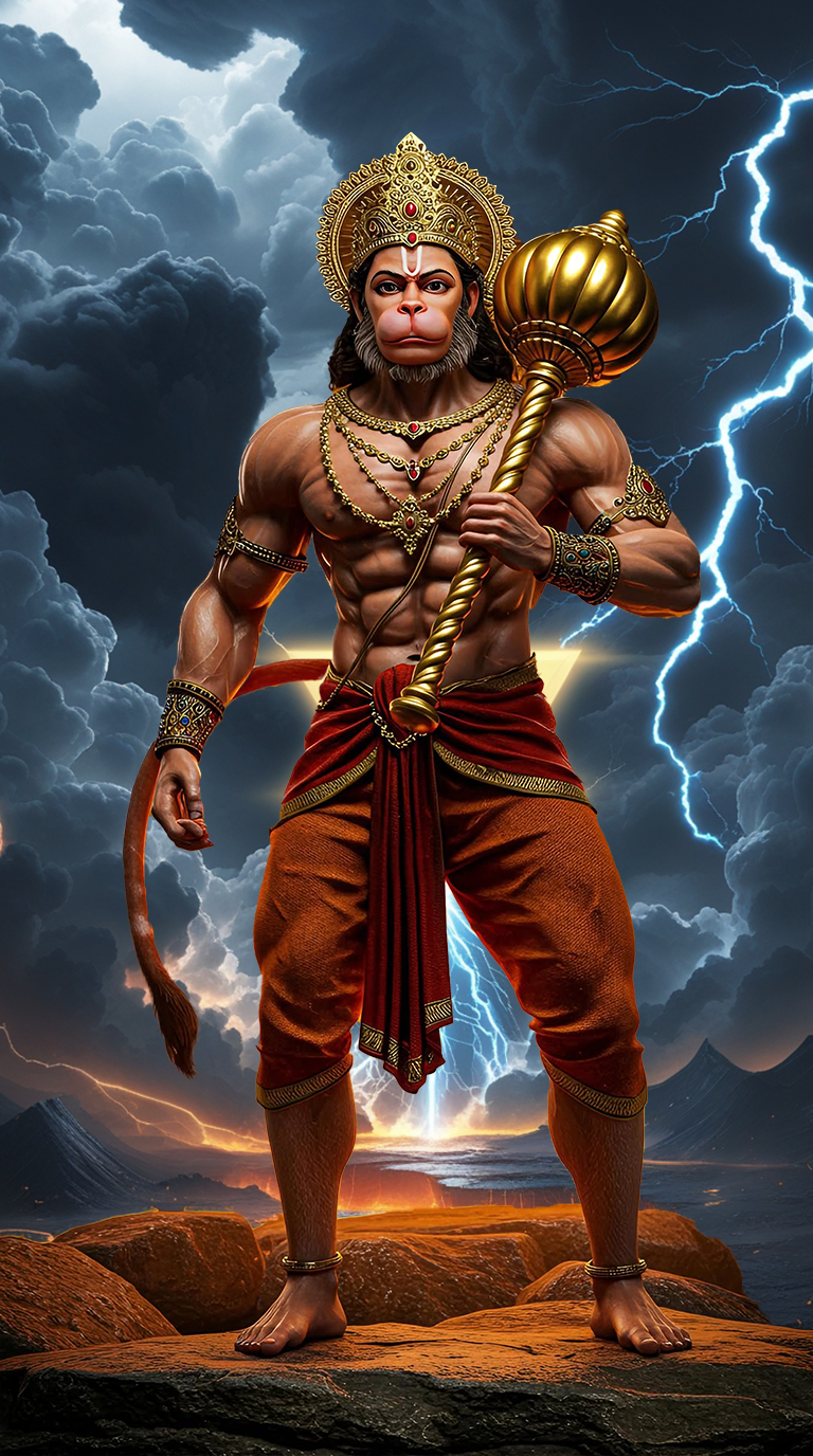 Download Free Free Hanuman iPhone Wallpaper