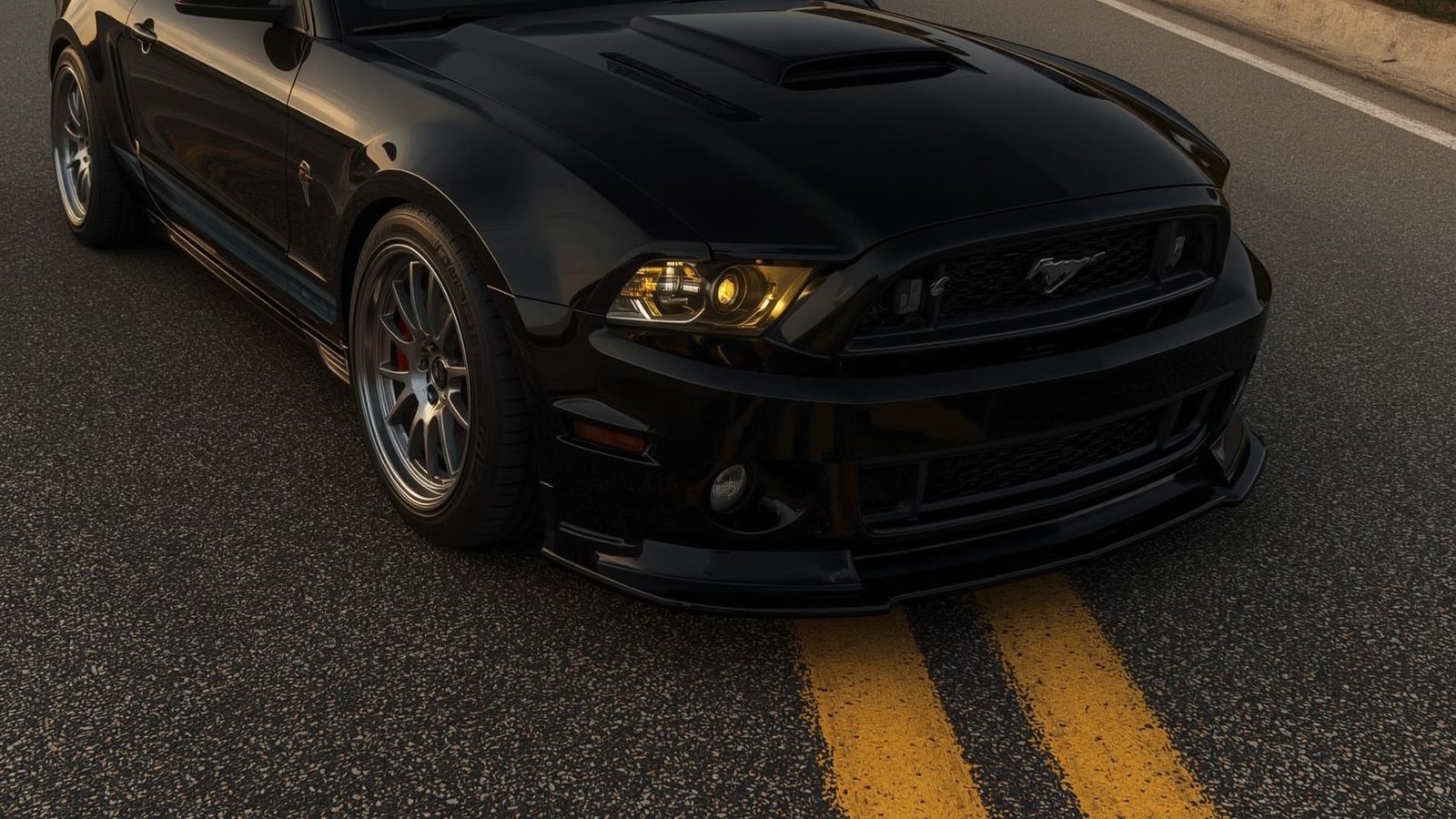 Download Free Black mustang wallpaper