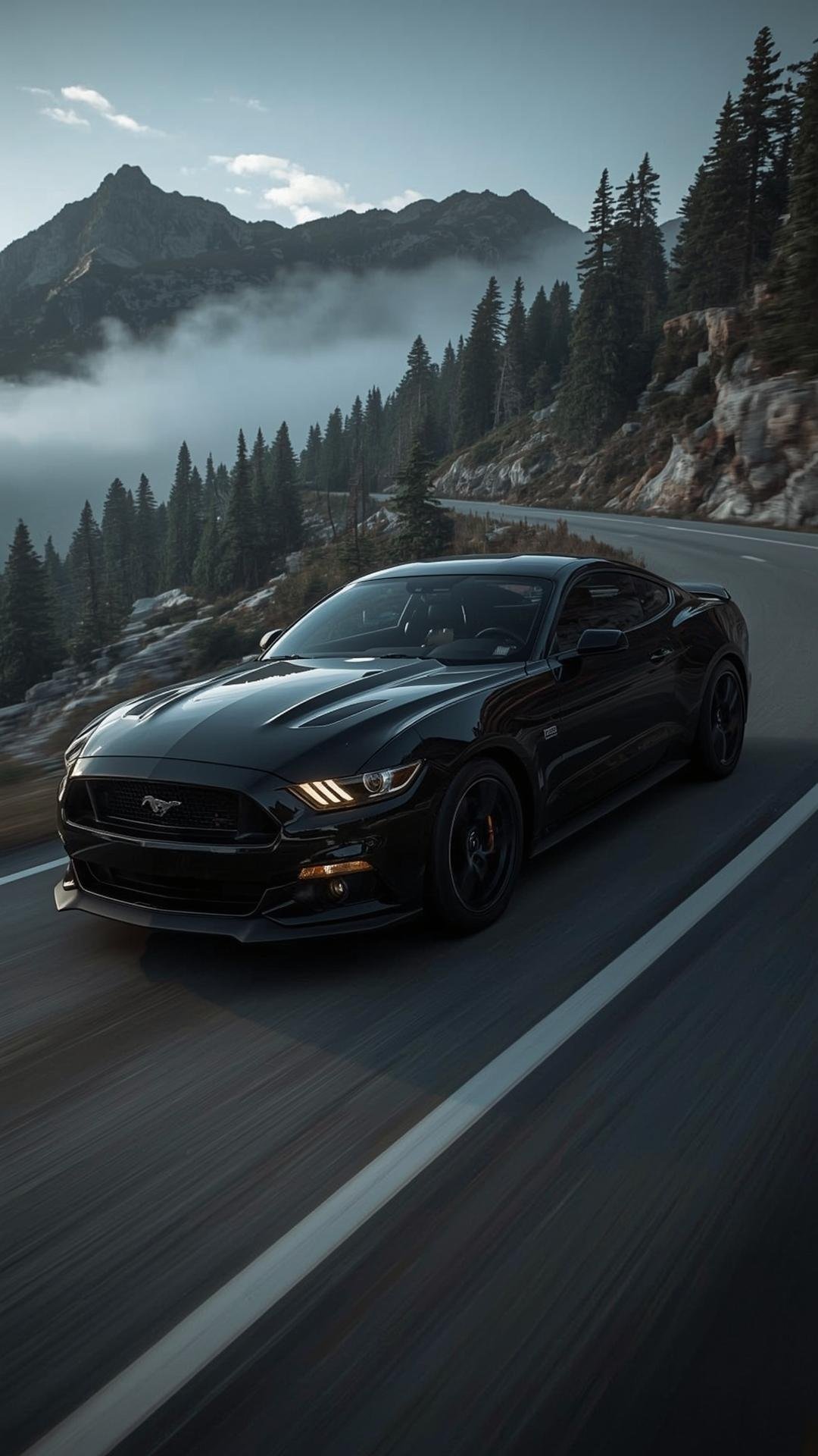 Download Free Mustang Mountain Road Wallpaper