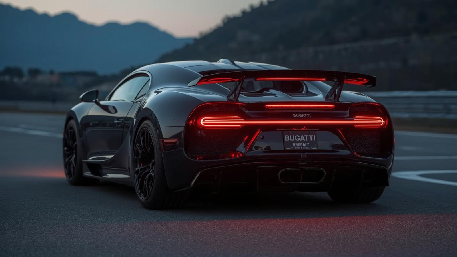 Download Free Bugatti Chiron Night Drive Wallpaper