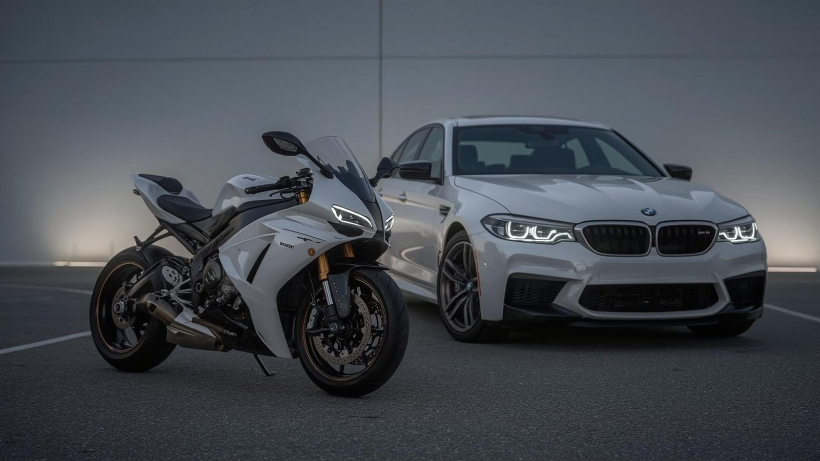 Download Free BMW M5 and S1000RR Duo Wallpaper