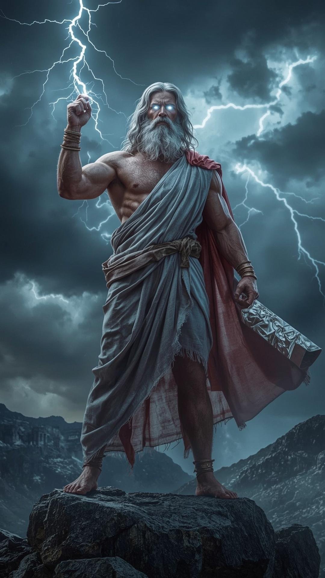 Download Free Mythical Zeus Striking Pose Wallpaper