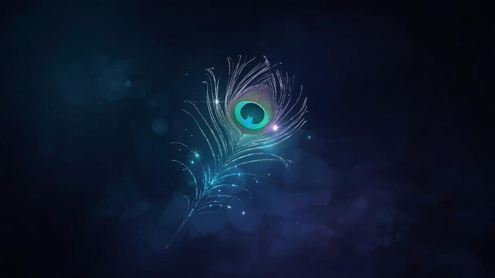 Download Free Dark Elegant Peacock Feather Aesthetic