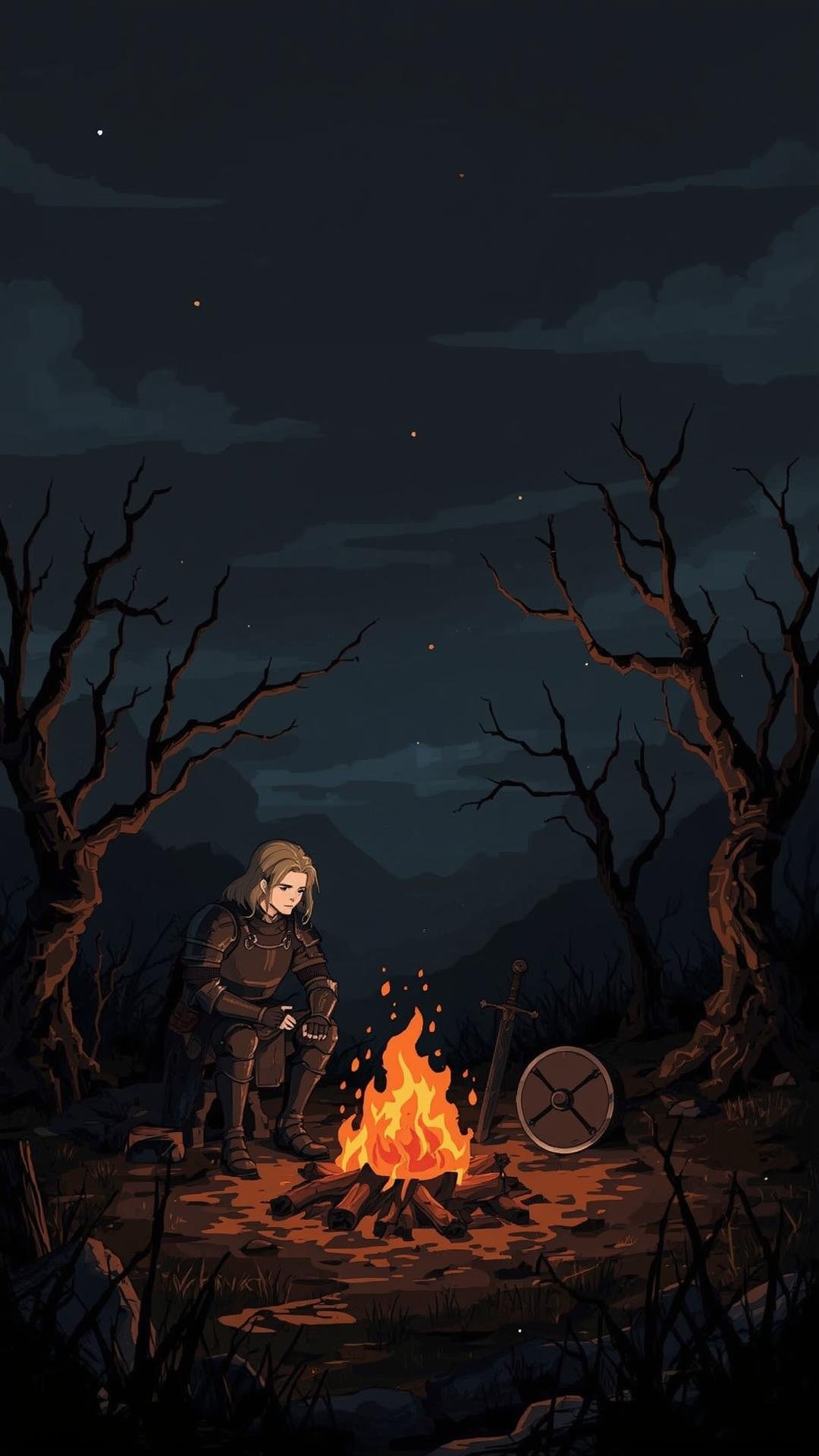Download Free Dark Fantasy Pixel Art Wallpaper