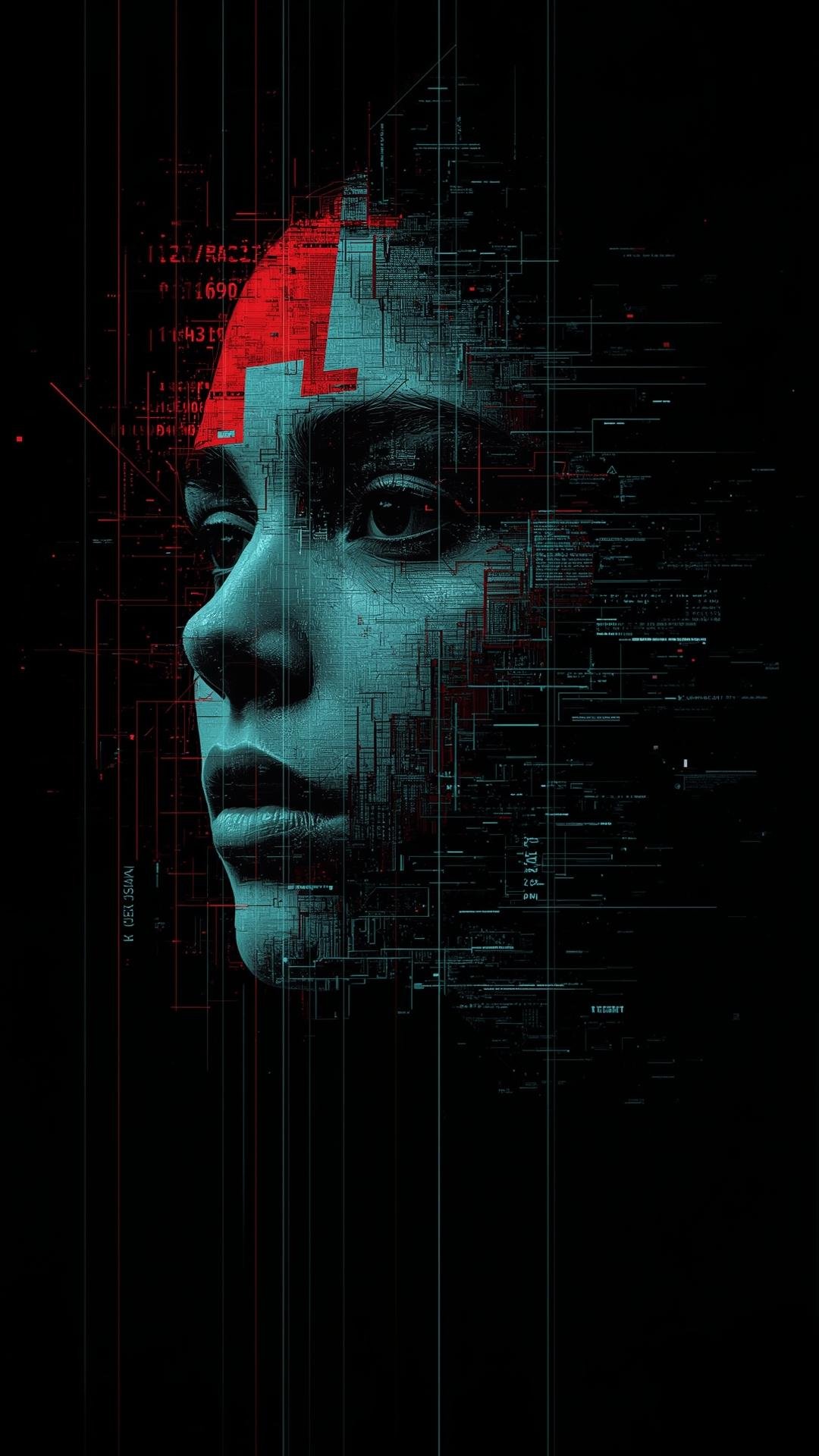 Download Free Glitch Face Wallpaper