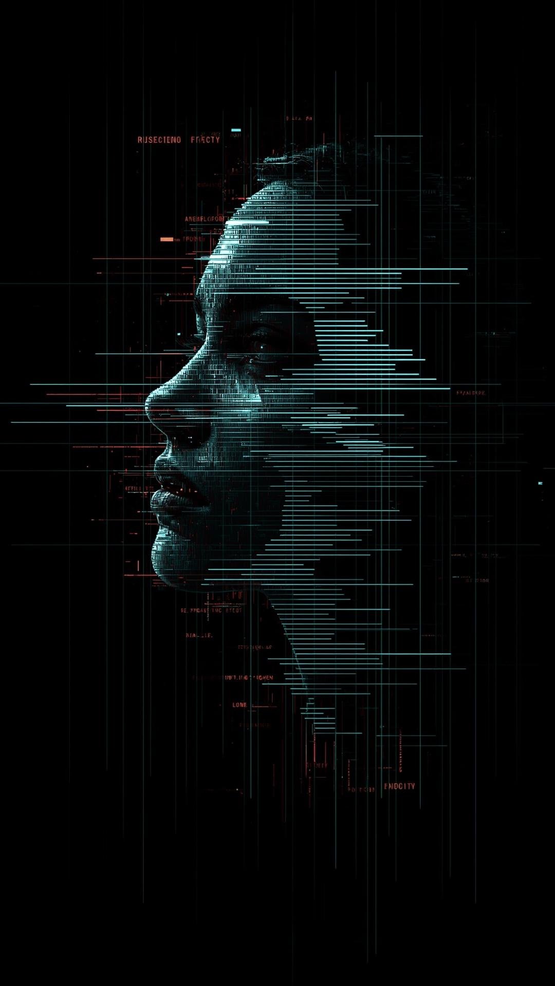 Download Free Cyberpunk Pixel Glitch Face