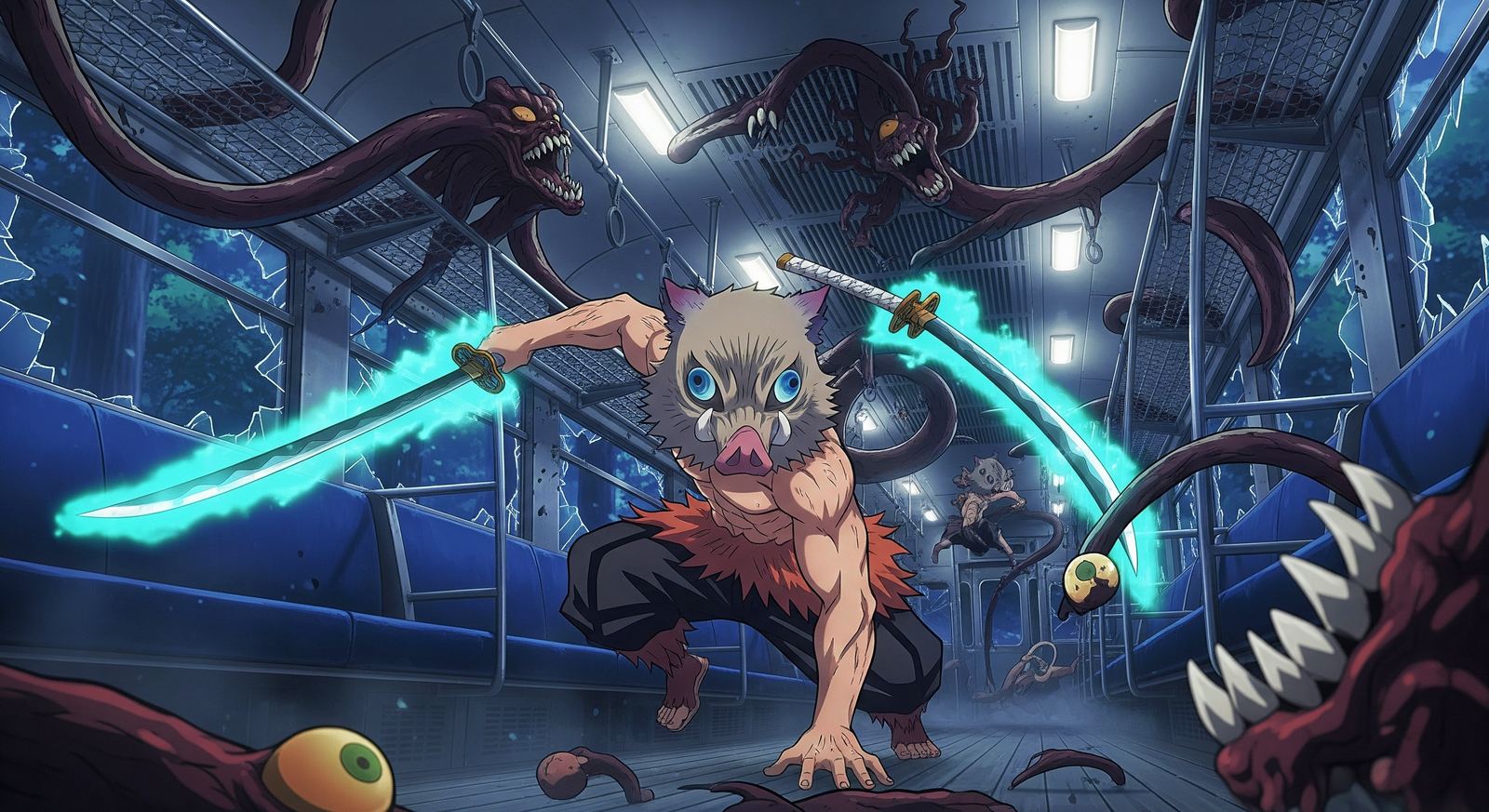 Download Free Inosuke In Mugen Train Wallpaper