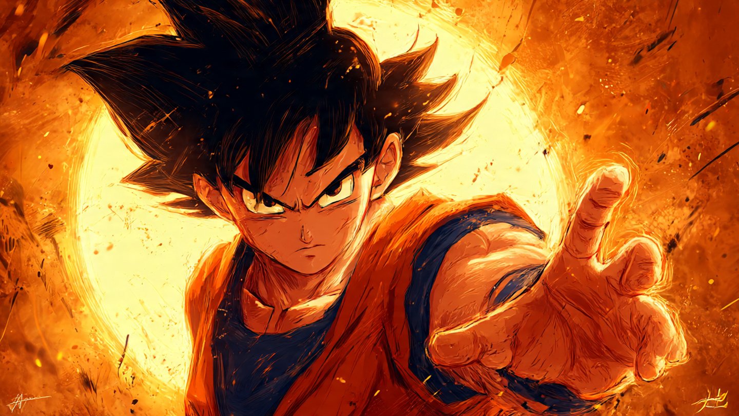 Goku Anime Art 4k Wallpaper HD 4K wallpaper for mobile and desktop, free HD background download for iPhone and laptop - FreezyStock
