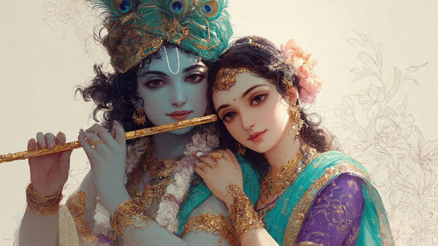 Radha Krishna Aesthetic Wallpaper wallpaper 4k hd
