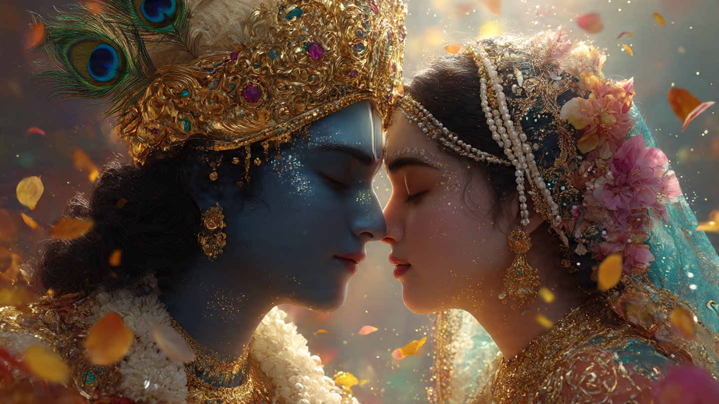 Radha Krishna Love Wallpaper HD 4K wallpaper for mobile and desktop, free HD background download for iPhone and laptop - FreezyStock