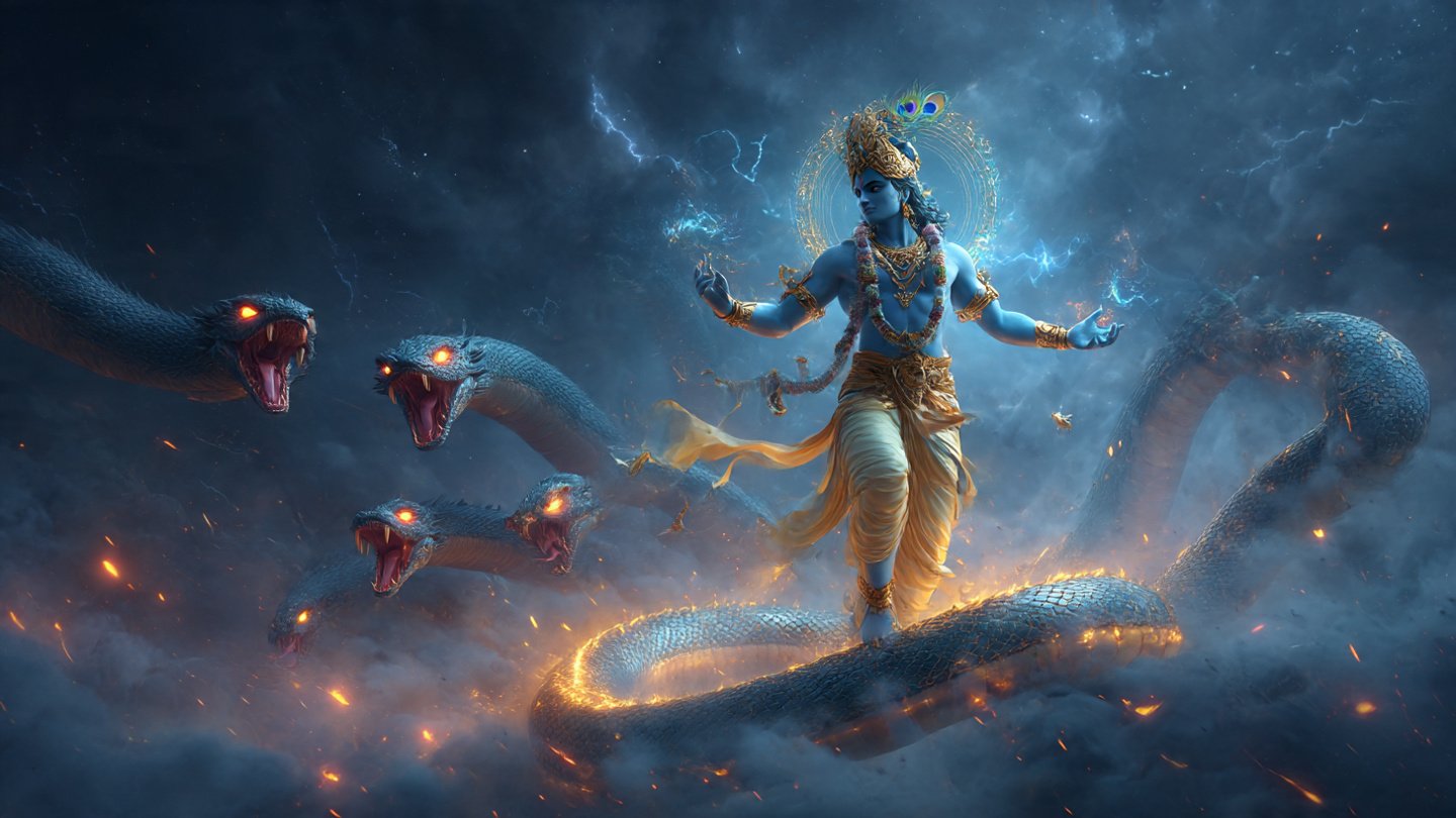 Kaliya Mardan Krishna Wallpaper