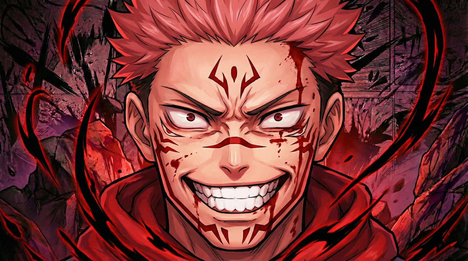 Sukuna Red Eyes 4k Wallpaper HD 4K wallpaper for mobile and desktop, free HD background download for iPhone and laptop - FreezyStock