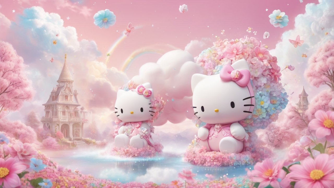 Hello Kitty Cartoon Laptop Wallpaper HD 4K wallpaper for mobile and desktop, free HD background download for iPhone and laptop - FreezyStock