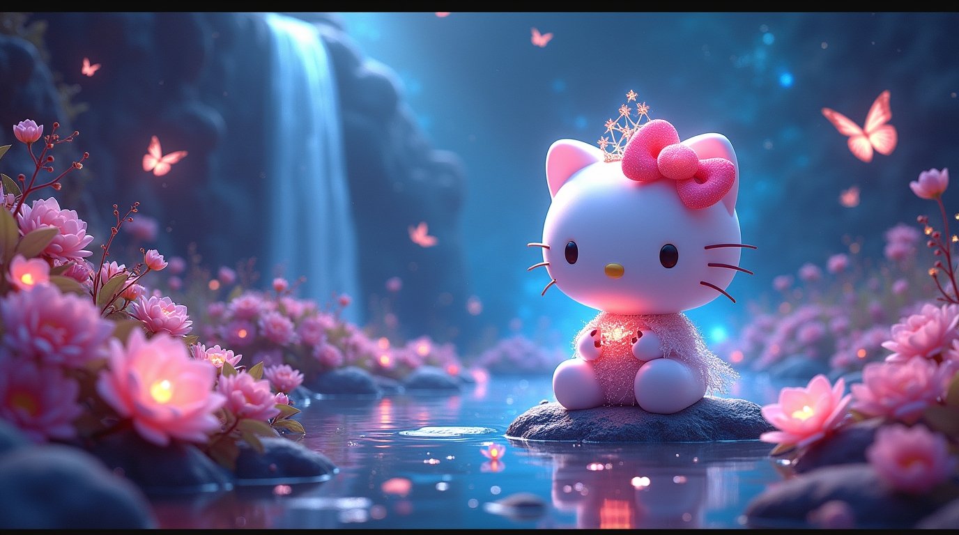 Hello Kitty Cute Desktop Wallpaper HD 4K wallpaper for mobile and desktop, free HD background download for iPhone and laptop - FreezyStock