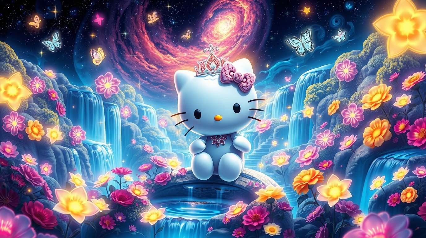 Hello Kitty Cute Pink Desktop Wallpaper HD 4K wallpaper for mobile and desktop, free HD background download for iPhone and laptop - FreezyStock