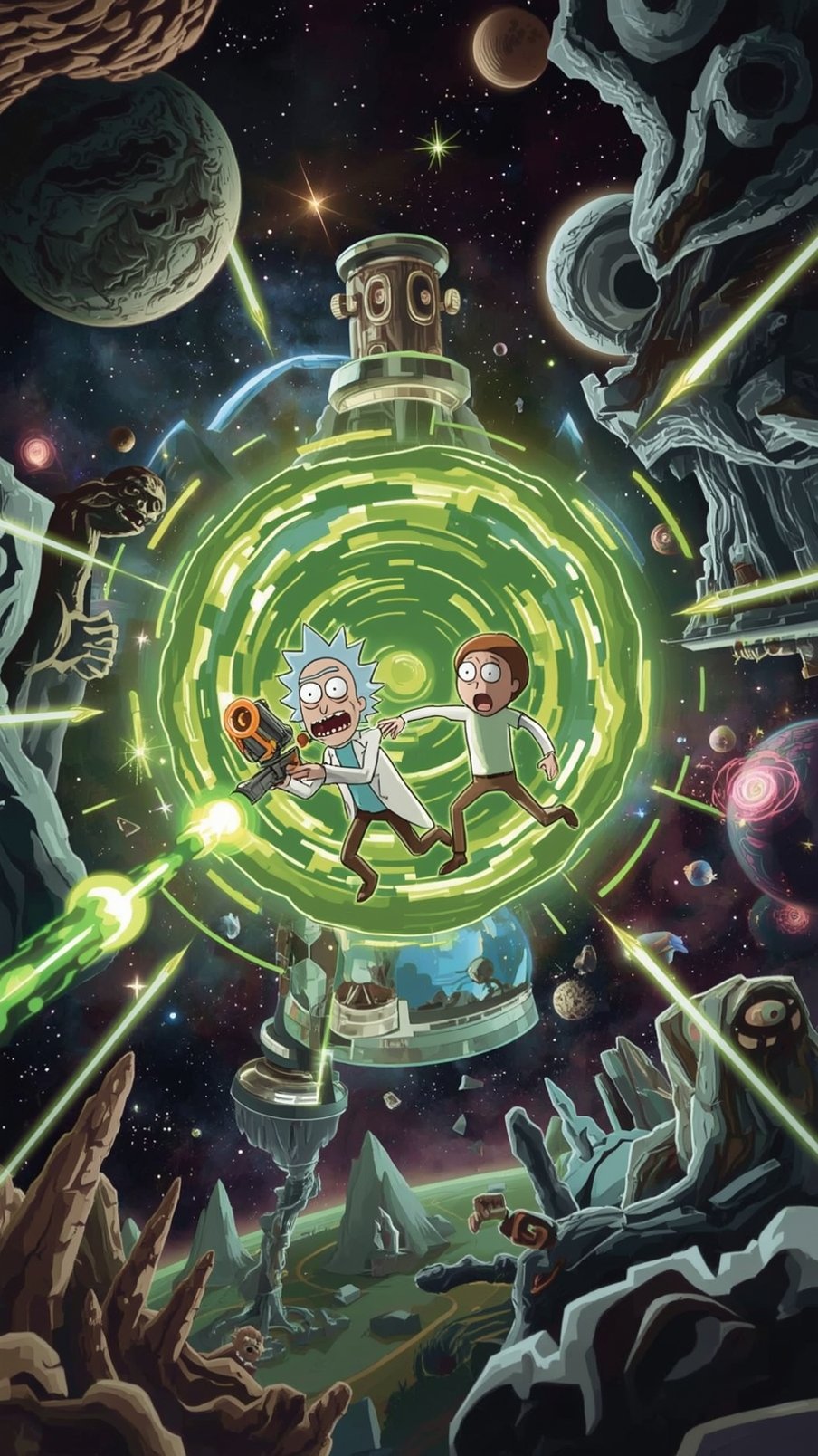 Rick And Morty Iphone Wallpaper 1080x192 HD 4K wallpaper for mobile and desktop, free HD background download for iPhone and laptop - FreezyStock