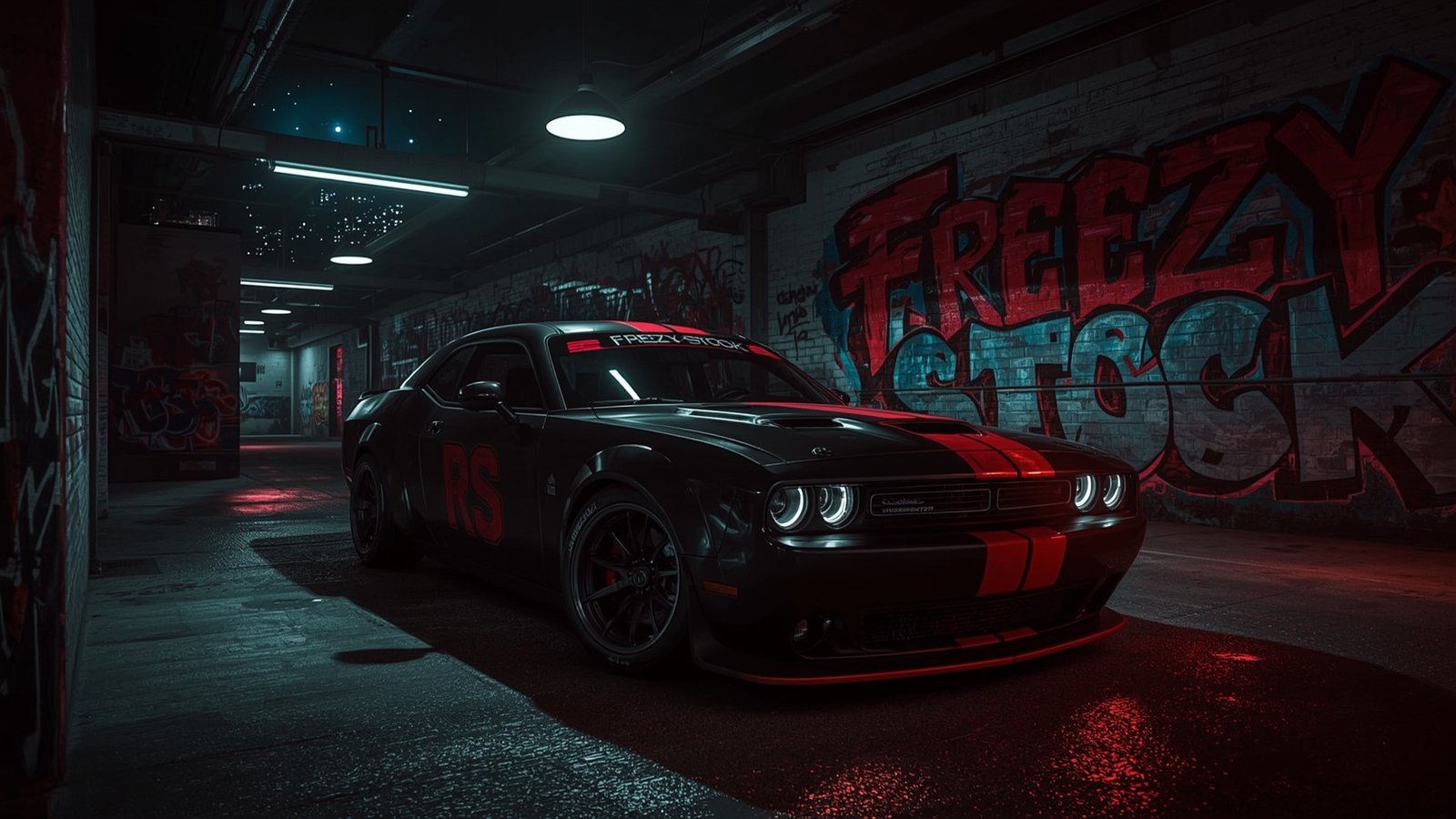 Black Mustang 4k Desktop Wallpaper