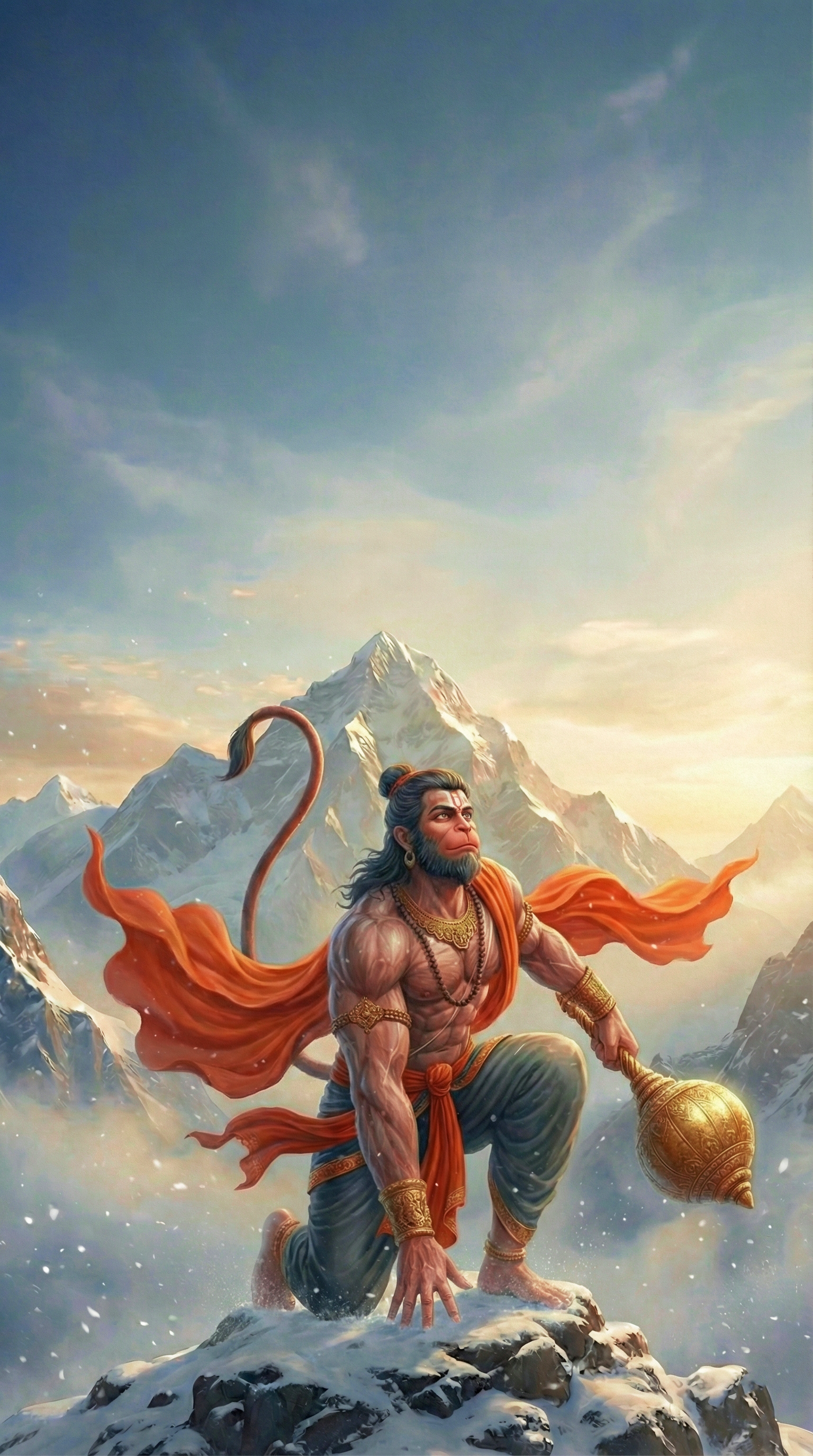 Hanuman Flying Iphone Wallpaper 4k wallpaper 4k hd