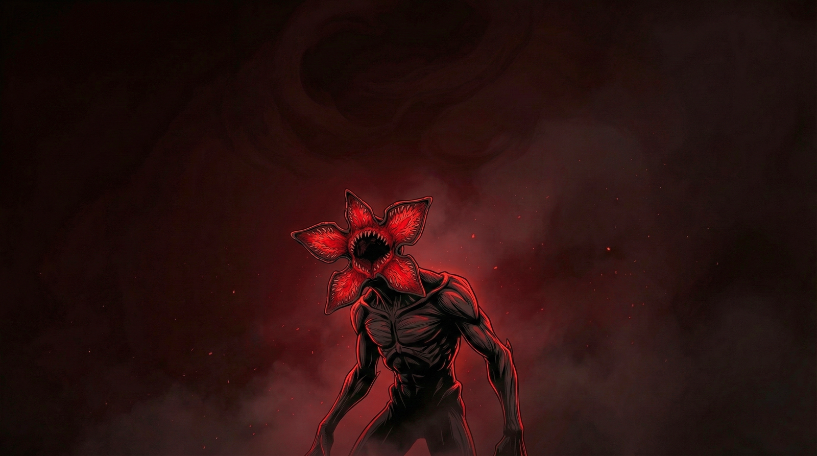 Stranger Things Dark Theme Wallpaper