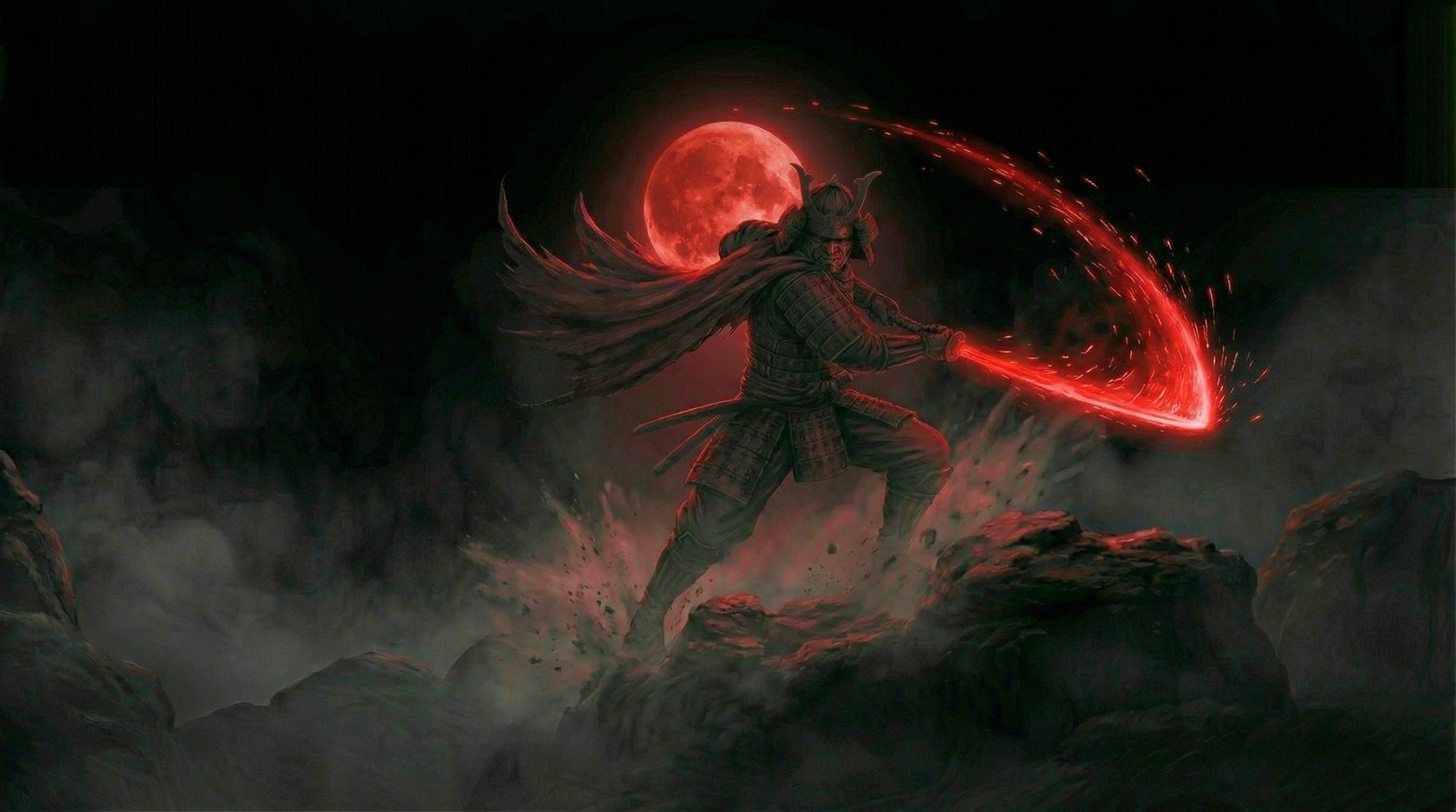 Dark Anime Samurai Wallpaper wallpaper 4k hd