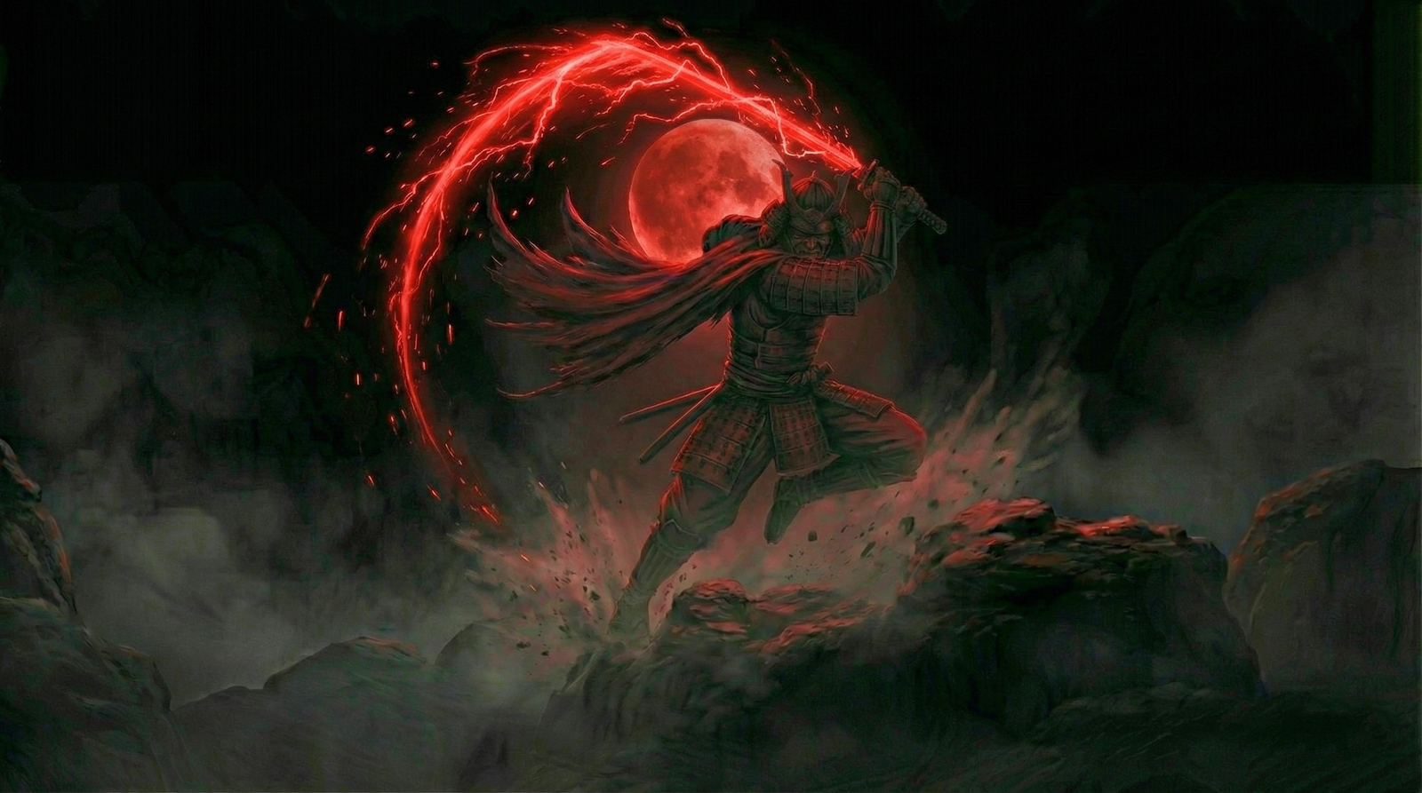 Dark Japanese Samurai Wallpaper