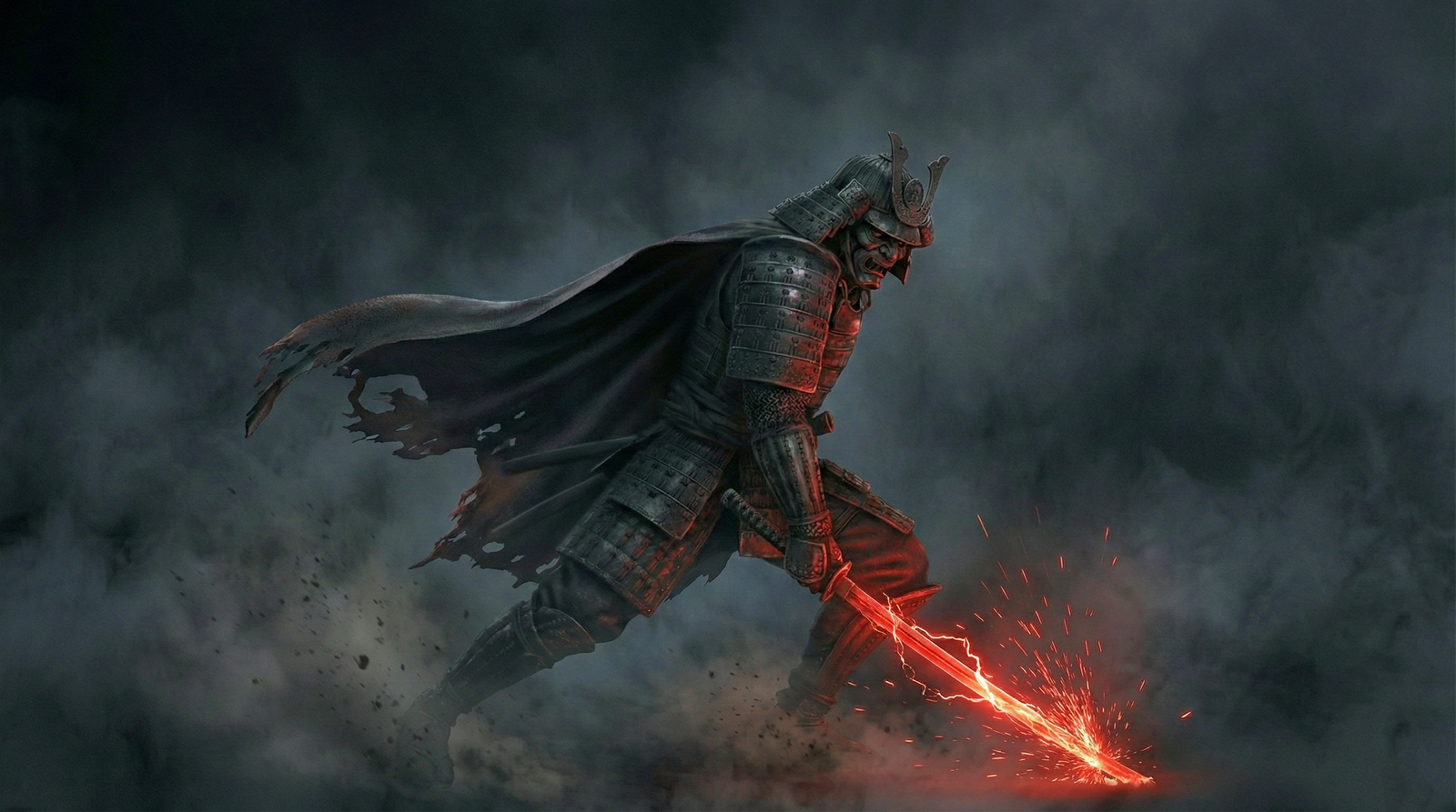 Dark Ronin Samurai Wallpaper 4k