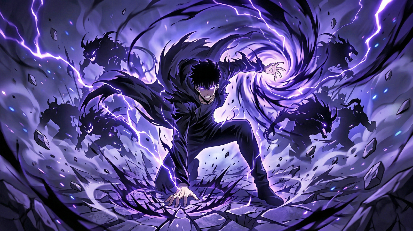 Shadow Monarch Wallpaper 4k Purple Aura