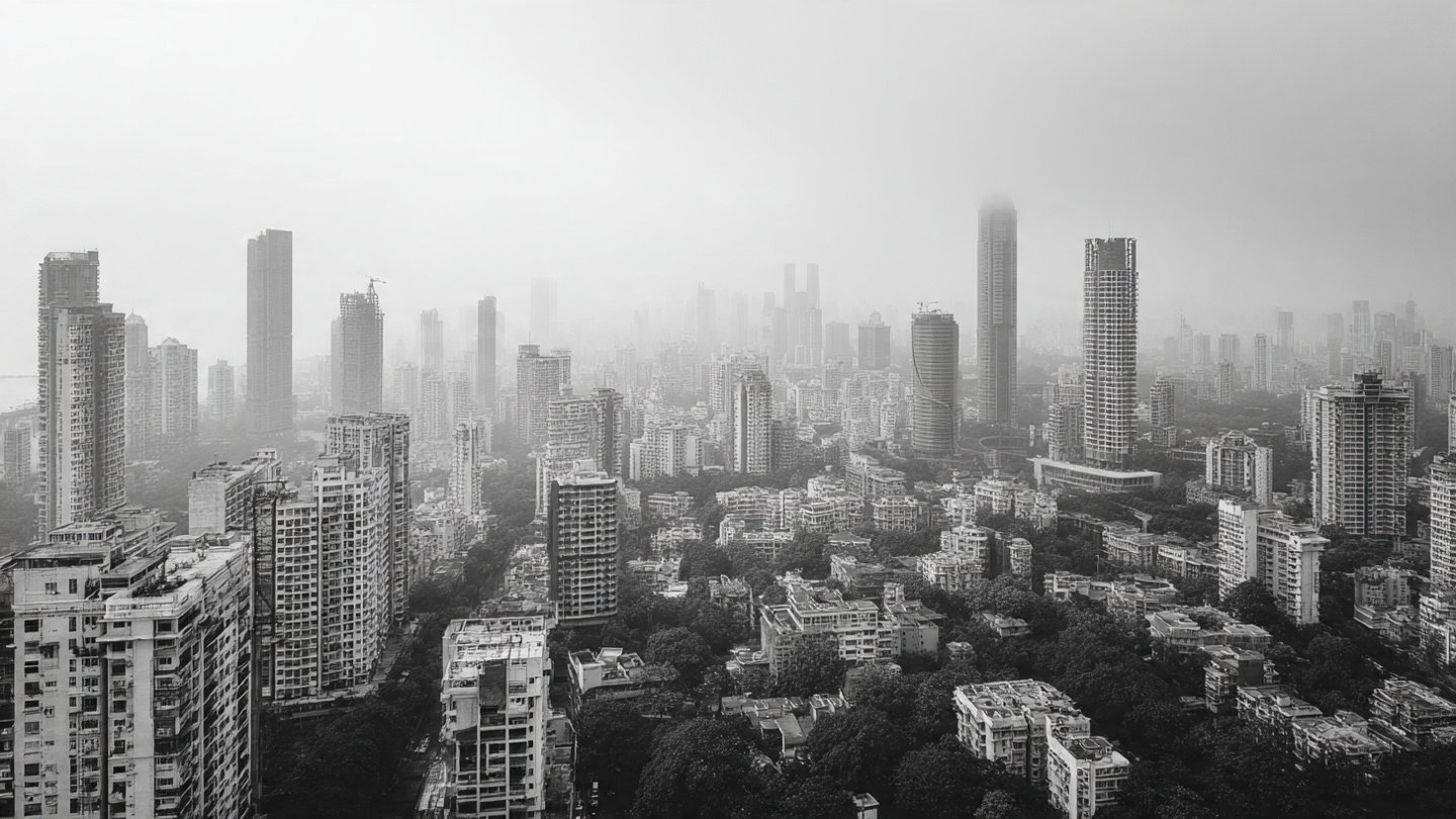 Mumbai Skyline Wallpaper Design 