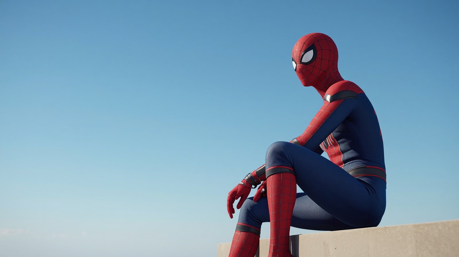 Spiderman Red Suit Wallpaper 4k wallpaper