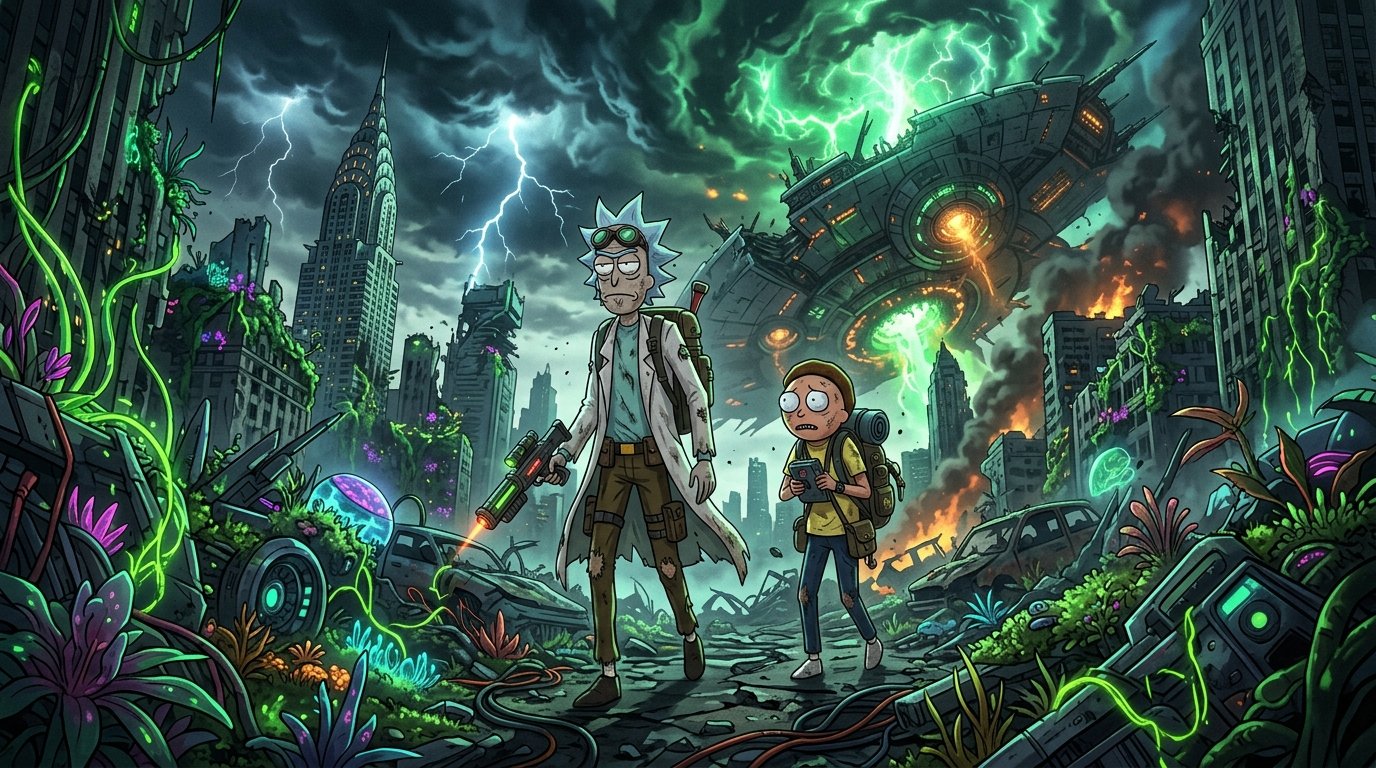 Evil Morty Anime Style Wallpaper 4k wallpaper