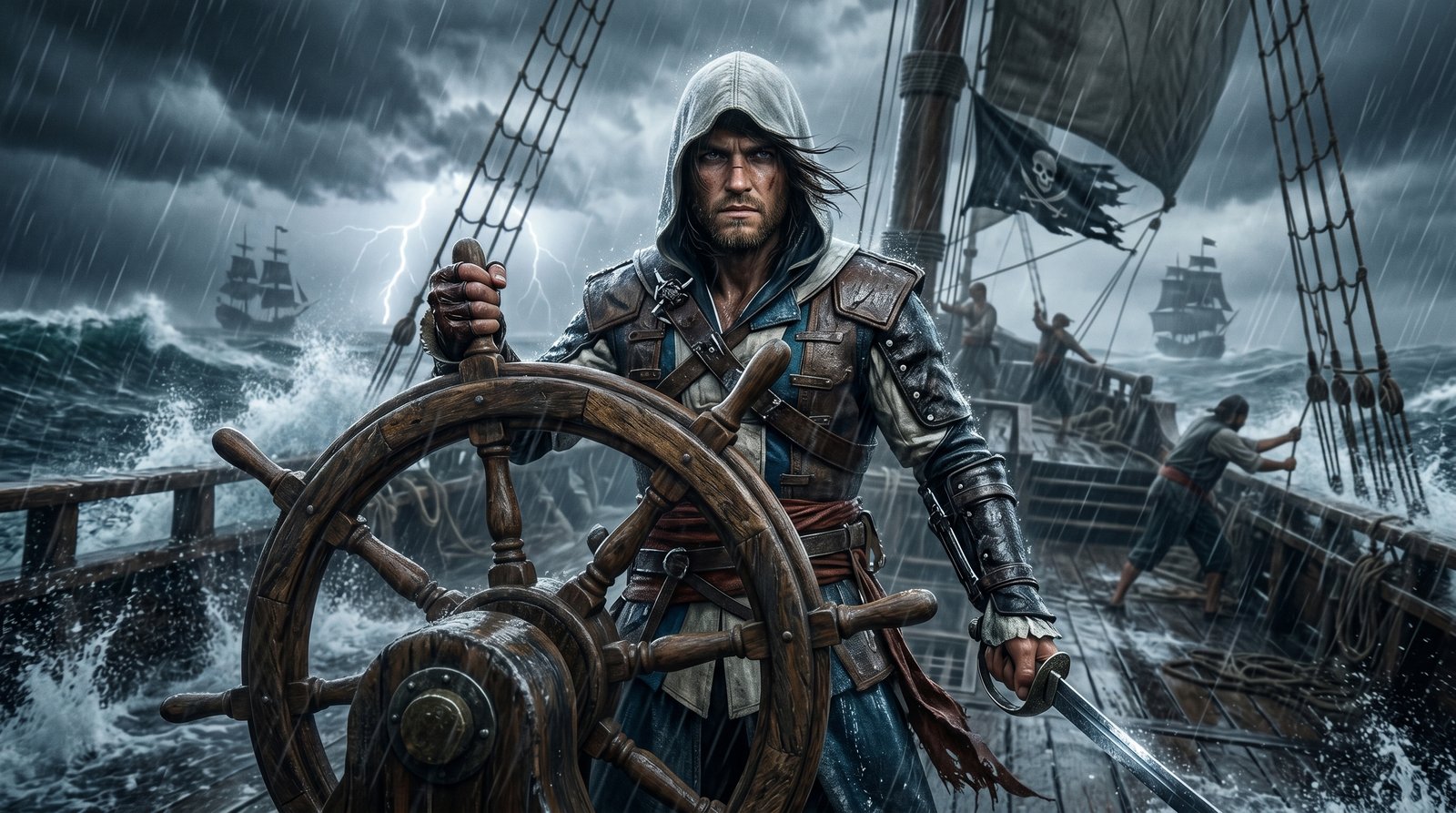 Black Flag Caribbean 4k 4k wallpaper
