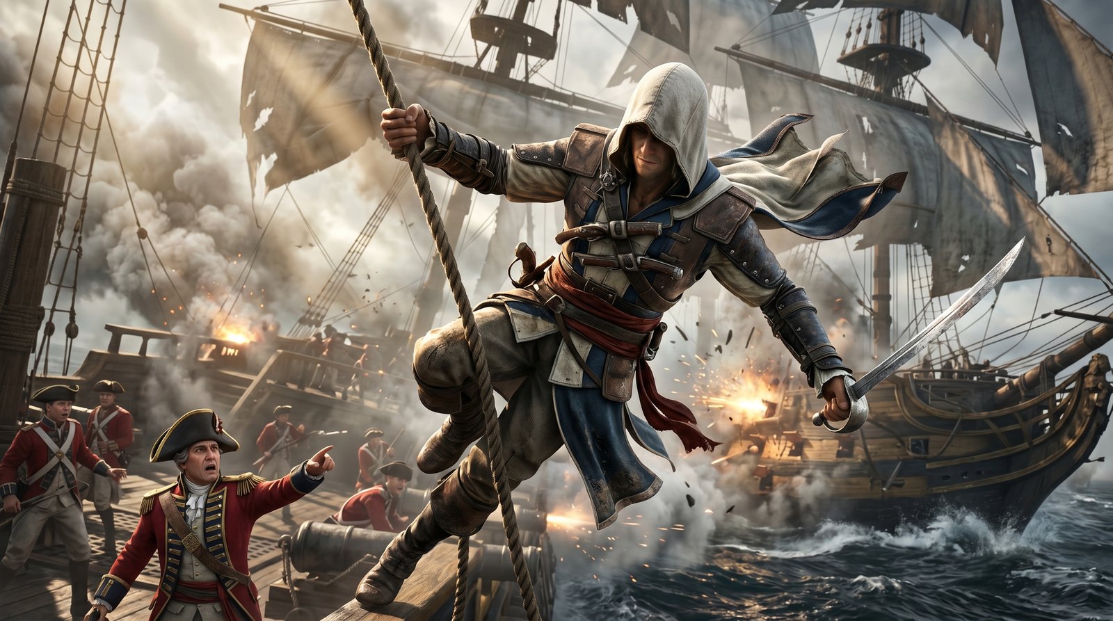 Ac Black Flag Sunset 4k 4k wallpaper