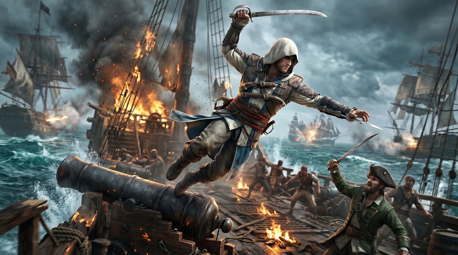 Assassin Pirate Ship 4k 4k wallpaper