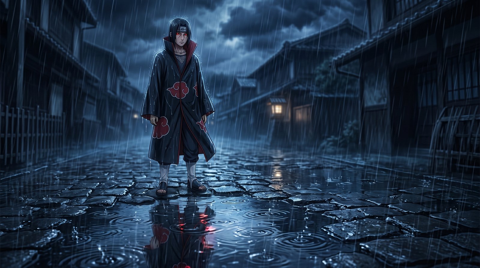 Itachi Uchiha Wallpaper Rain 4k wallpaper
