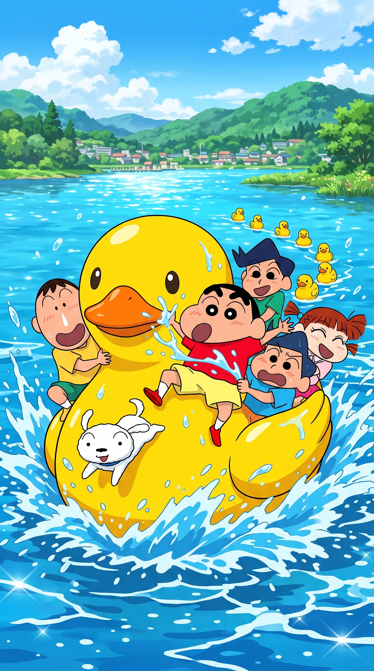 Download this beautiful Shinchan Beach Wallpaper Phone wallpaper available in 2160x3840. Whether you need a fresh desktop bac