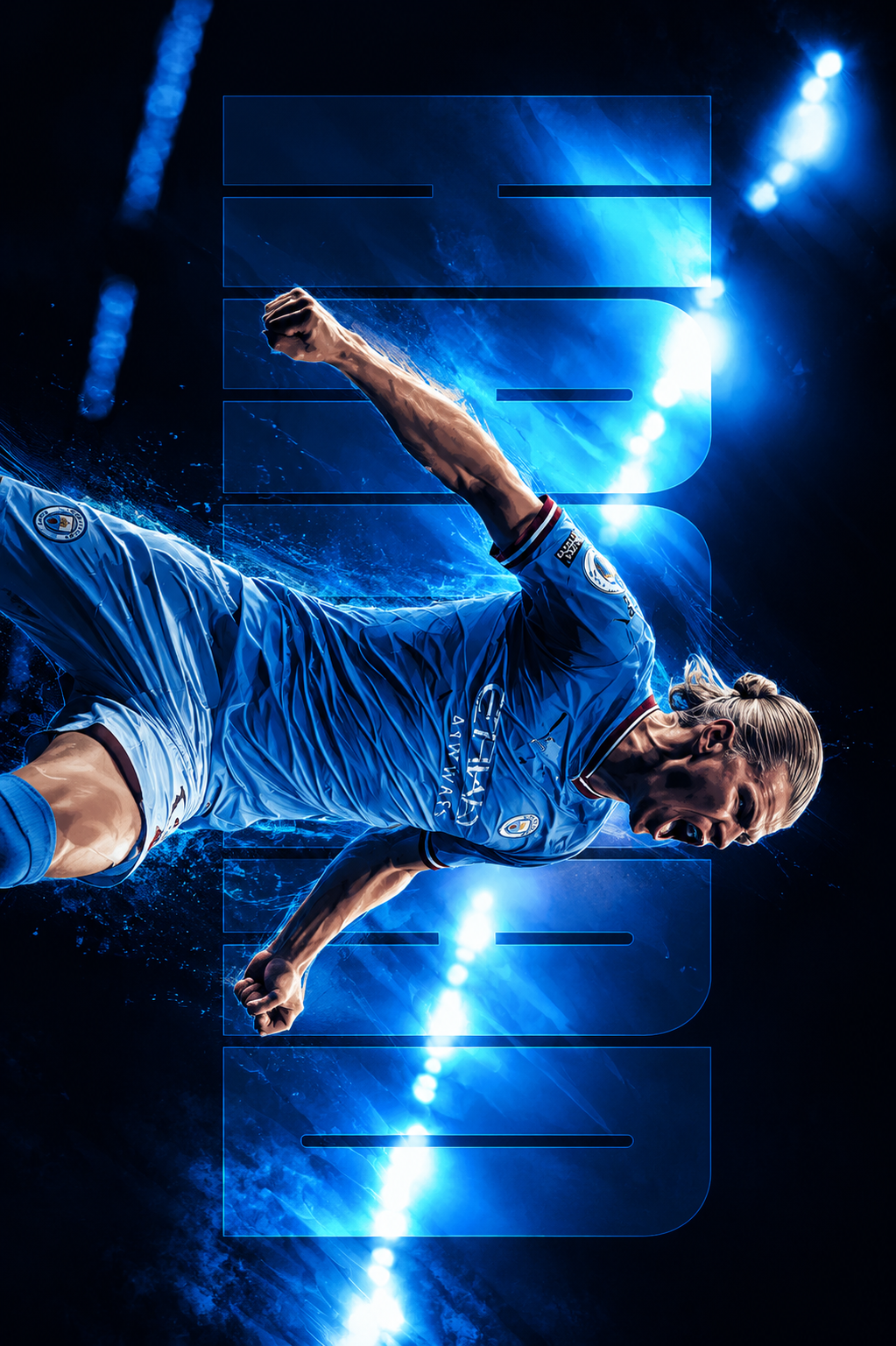 Enhance your screen with an ultra HD Erling Haaland wallpaper designed for football fans. Featuring dynamic artwork, clean co