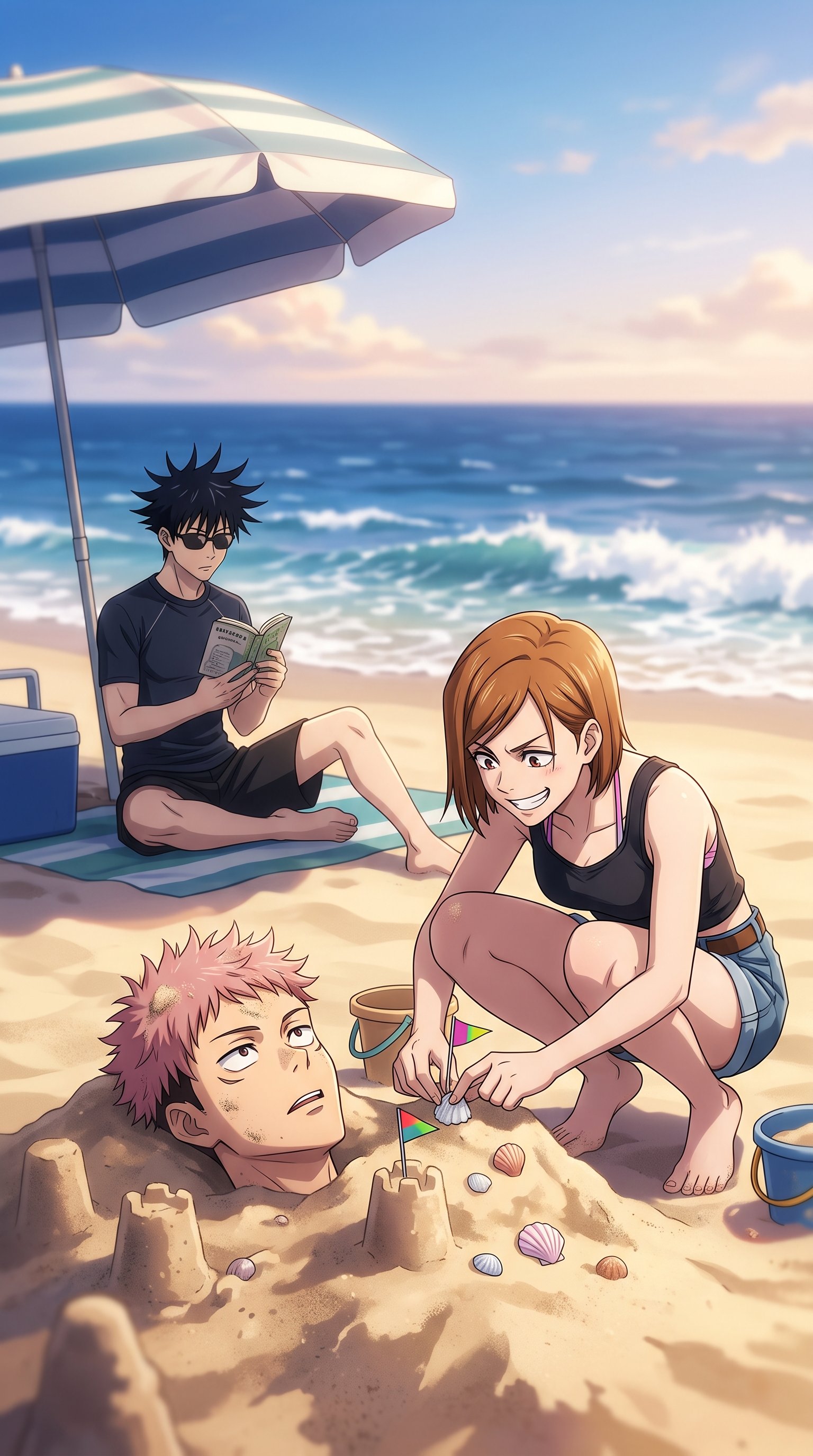 Jjk Team In Beach 4k Anime Wallpaper Hd 4k wallpaper