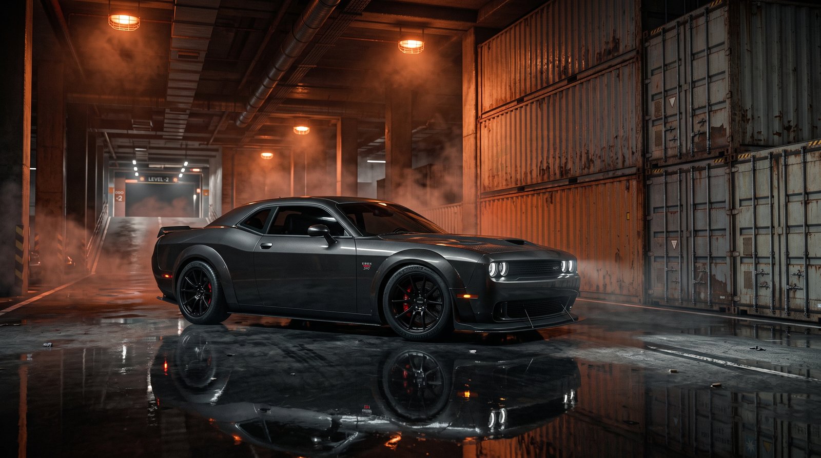 What Do you think about this Widebody Dodge Challenger Warehouse 2k 202607181758 delivers in 3840x2160 resolution. A must-hav