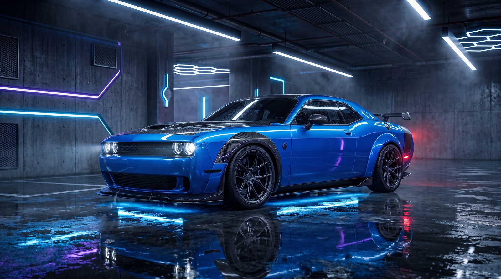 What Do you think about this Blue Ford Mustang Neon Wallpaper delivers in 3840x2160 resolution. A must-have 4k wallpaper for